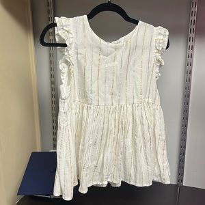 THML white and metallic top